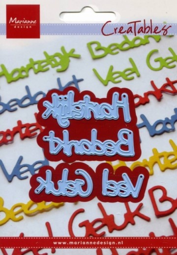 51 - LR0221 - Marianne Design - Creatables - Hartelijk bedankt