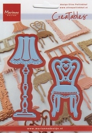 63 - LR0267 - Marianne Design - Creatables - Chair and lamp