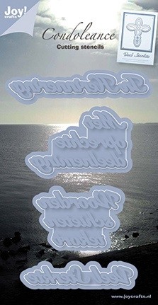 117 - 6002/0239 - Joy! Crafts  - Cutting Stencil - Condoleance NL (4st)