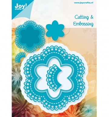 144 - 6002/0361 - Joy! Crafts - Cutting & Embossing Stencil - 6 punt stencil met randje