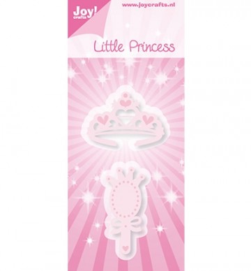 187 - 6002/0353 - Joy! Crafts - Cutting & Embossing Stencil - Little Princess - Tiara en spiegel