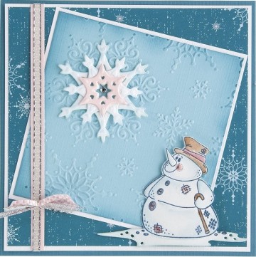 230 - 45.0072 - Lea'bilities - Snowman snij en embossing mal
