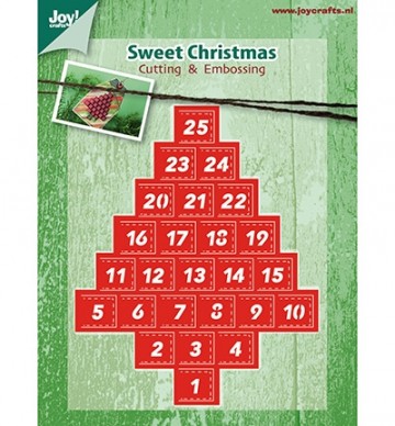 267 - 6002/2037 - Joy! Crafts - Cutting & Embossing Stencil - Sweet Christmas -  Advent calender