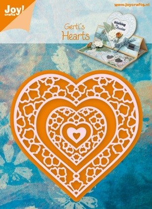 304 - 6002/0408 - Joy! Crafts  - Cutting & Embossing Stencil - Gerti`s Hearts 