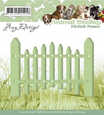 348 - ADD10024 - Die - Amy Design - Animal Medley - Picket Fence
