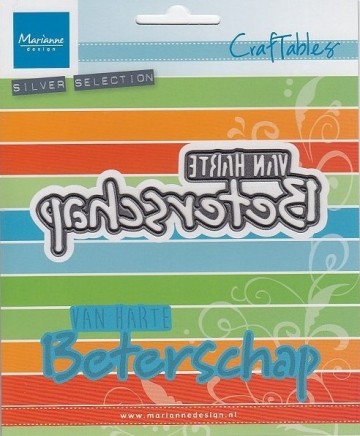 374 - CR1317 - Marianne Design - Craftables - Van harte beterschap