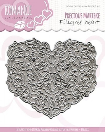 384 - PM10027 - Precious Marieke - Romance - Filigree heart