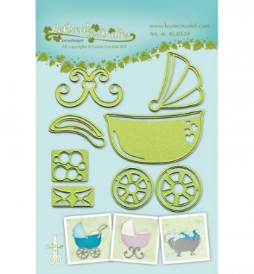 397 - 45.0539 - Lea'bilities - Baby stroller-cradle-bath snij en embossing mal