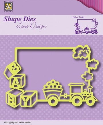 4 - SDL011 - Nellie Snellen - Shape Die - Lene Design - Frame Baby-train