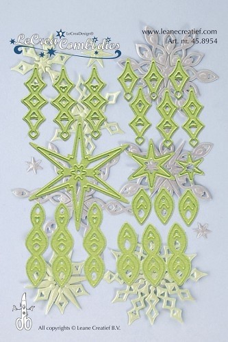 407 - 45.8954 - LeCrea - Combi Die - Star snij en embossing mal