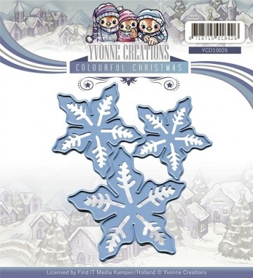 416 - YCD10026 - Die - Yvonne Creations - Colourful Christmas - Poinsettia