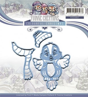 417 - YCD10027 - Die - Yvonne Creations - Colourful Christmas - Bird