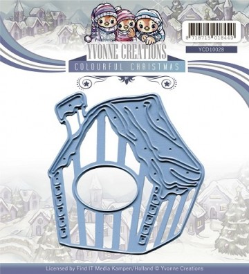 418 - YCD10028 - Die - Yvonne Creations - Colourful Christmas - Bird house