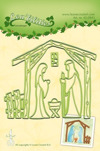 436 - 45.0843 - Lea'bilities - Nativity scene kerststal snij en embossing mal