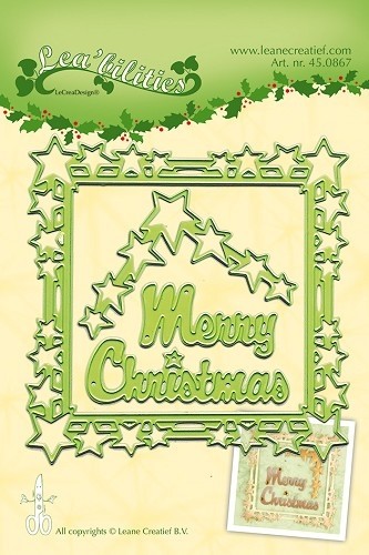 438 - 45.0867 - Lea'bilities - Star christmas frame snij en embossing mal