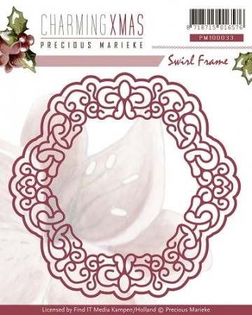 439 - PM10033 - Precious Marieke - Charming Xmas - Swirl Frame