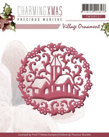 442 - PM10037 - Precious Marieke - Charming Xmas - Village Ornament
