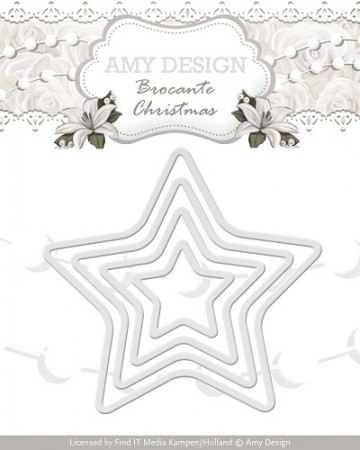 473 - ADD10033 - Die - Amy Design - Brocante Christmas - Mini Star Frames