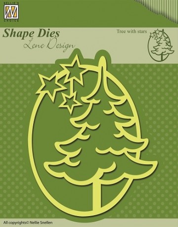 481 - SDL010 - Nellie Snellen - Shape Dies - Christmas - Tree with stars