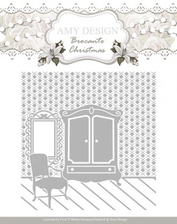 485 - ADEMB10003 - Embossing Folder - Amy Design - Brocante Christmas