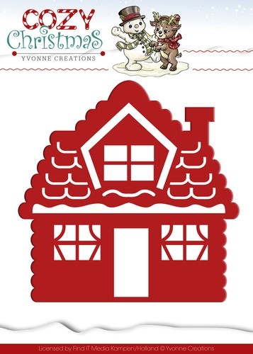 499 - YCD10034 - Die - Yvonne Creations - Cozy Christmas - Gingerbread House