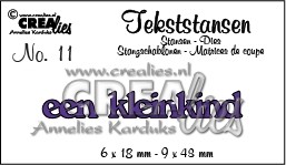 518 - CLTS11 - Crealies Tekststans - een kleinkind (NL) 6 x 18 mm - 9 - 43 mm