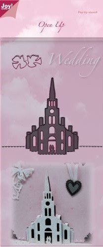 550 - 6003/2001 - Joy! Crafts - Pop Up stencil - Open Up - Wedding - Kerk
