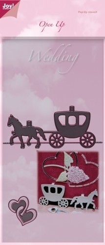 551 - 6003/2002 - Joy! Crafts - Pop Up stencil - Open Up - Wedding - Koets