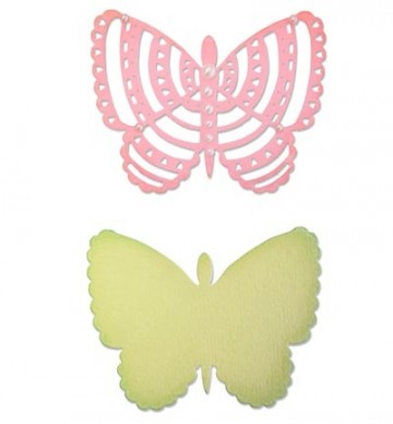 555 - 660427 - Sizzix - Thinlits - Craft Asylum - Die Set - Graceful Butterfly 