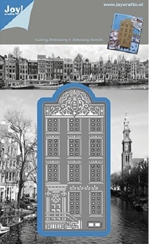 579 - 1201/0086 - Joy! Crafts - Lin & Lene Design - Cutting, Embossing & Debossing Stencil - Huisje rond
