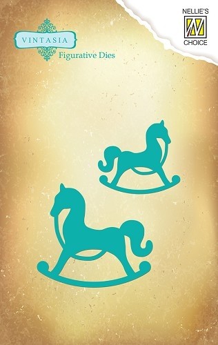 583 - VIND 020 - Nellie Snellen - Vintasia - Figurative Dies - Animals - Rocking horses