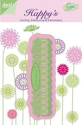 588 - 6002/1102 - Joy! Crafts - Cutting & Embossing & Embroidery Stencil - Happy's - Rand flowers