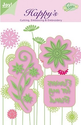 590 - 6002/1101 - Joy! Crafts - Cutting & Embossing & Embroidery Stencil - Happy's - Flowers for my friend