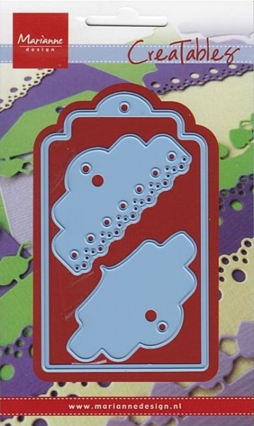 614 - LR0412 - Marianne Design - Creatables - Labels: cotton lace