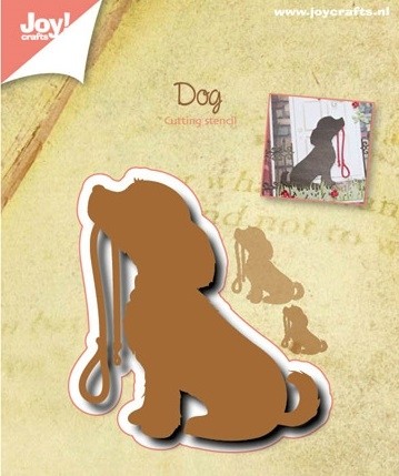 643 - 6002/0521 - Joy! Crafts - Cutting Stencil - Silhouette hond met riem