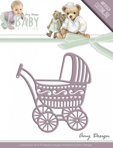653 - ADD10054 - Die - Amy Design - Baby Collection - Baby Carriage