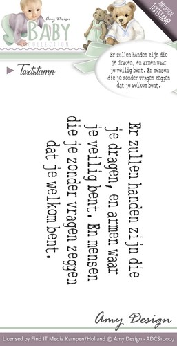 656 - ADCS10007 - Clearstamp - Amy Design - Baby Collection