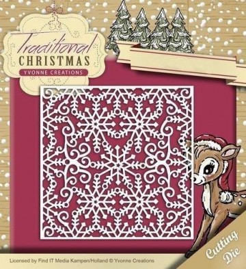 672 - YCD10059 - Die - Yvonne Creations - Traditional Christmas - Snowflake Frame