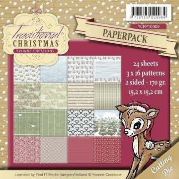 673 - YCPP10009 - Paperpack - Yvonne Creations - Traditional Christmas