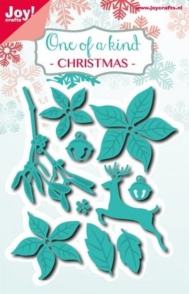 685 - 6002/0584 - Joy! Crafts - Cutting & Embossing Stencil - 10st Kerstset (hert)