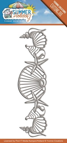 692 - YCD10060 - Die - Yvonne Creations - Summer Holiday - Shells Border