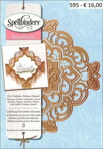 695 - S4-568 - Spellbinders - Nestabilities - Label 49 Decorative Accents - Etched Dies