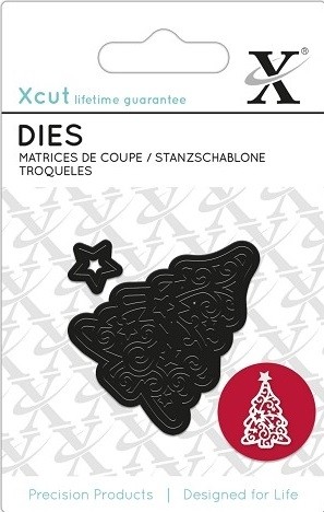 708 - XCU 504005 - Mini Die (2pcs) - Filigree Christmas Tree