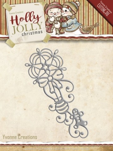 733 - YCD10071 - Die - Yvonne Creations - Holly Jolly - Ornament