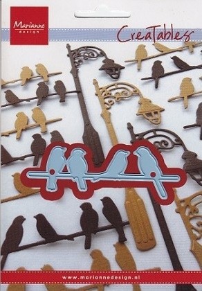 84 - LR0290 - Marianne Design - Creatables - Birds on a wire