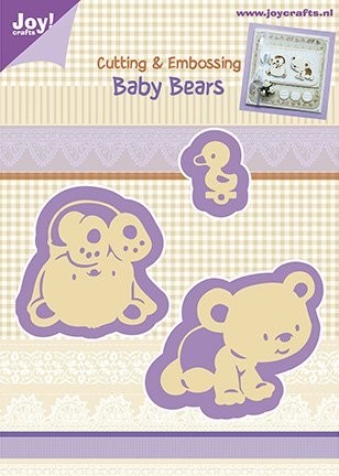 280 - 6002/0409 - Joy! Crafts - Cutting & Embossing Stencil - Baby bears (3st)