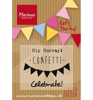 220 - PP1403 - Marianne Design - Clear Stamp - Let's party!